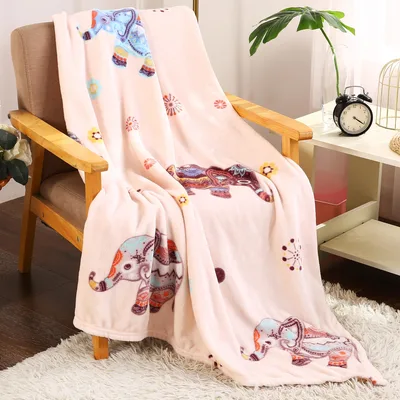 Pink Elephant Throw Blanket for Cozy Boho Lovers