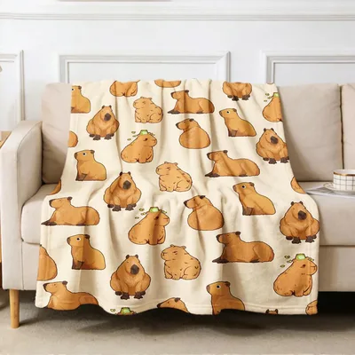 Capybara Pattern Blanket for Cozy Animal Lovers