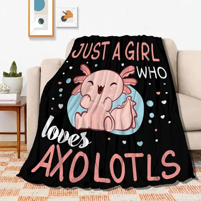 Axolotl Girl Blanket: Just a Girl Who Loves Axolotls Design