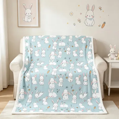 Cute Bunny Blanket for Soft Spring Days