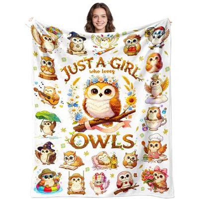 Owl Lover Blanket for the Girl Who Adores Owls