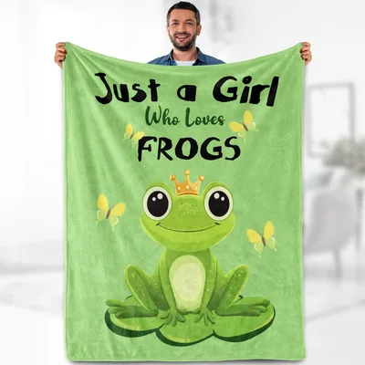 Frog Lover Animal Blanket: Cute Frog Design for Lovers