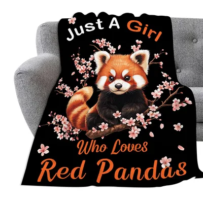 Red Panda Lover Blanket: Just a Girl Who Loves Red Pandas