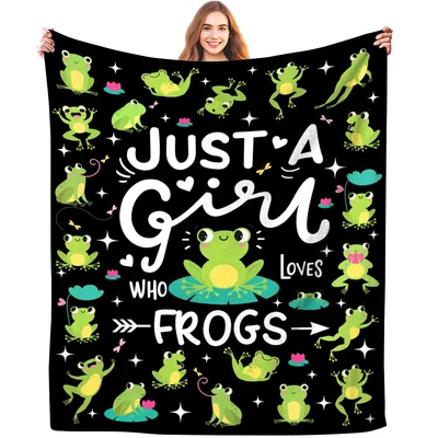 Frog Lover Gift Blanket for Frog Fans