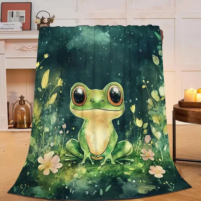 Frog Lover Blanket: A Watercolor Frog Throw for Cozy Days