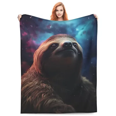 Space Sloth Blanket for Dreamy Cozy Nights