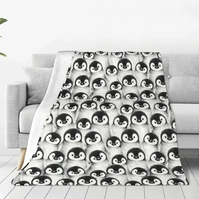 Baby Penguins Pattern Blanket for Cozy Animal Lovers