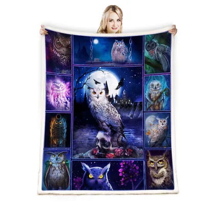 Owl Moon Blanket: A Night Full of Owls and Stars