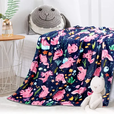 Axolotl Ocean Animals Blanket for Cozy Days and Gifts