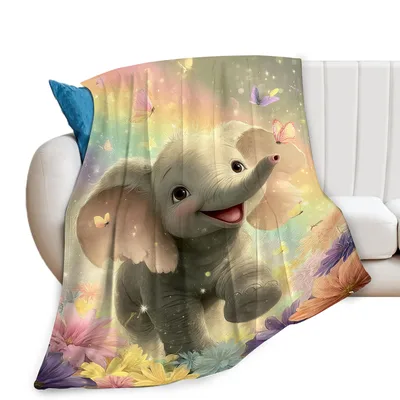 Cute Elephant Blanket for Soft Afternoon Naps
