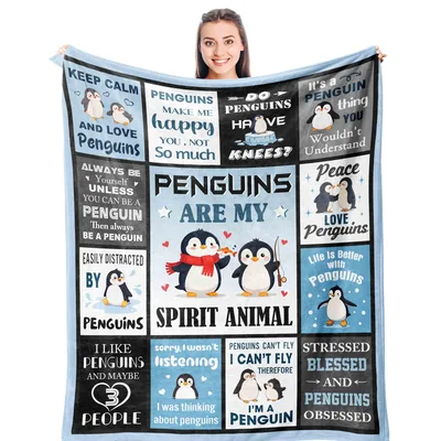 Penguins Are My Spirit Animal Blanket for Penguin Fans