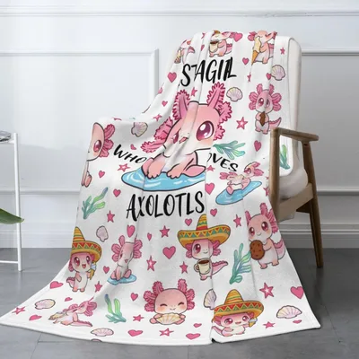 Stagil Who Loves Axolotls Blanket for Axolotl Lovers