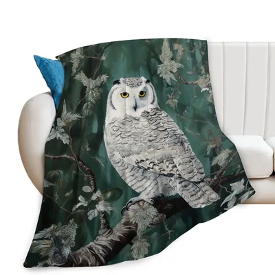 Owl Animal Lover Design Blanket for Bird Fans and Night Watchers