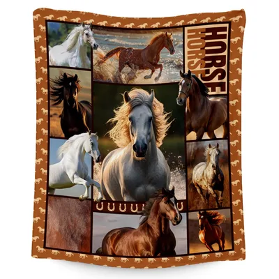 Horse Photo Blanket for Horse Lovers and Riders