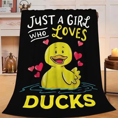 Rubber Duck Lover Blanket: Just a Girl Who Loves Ducks