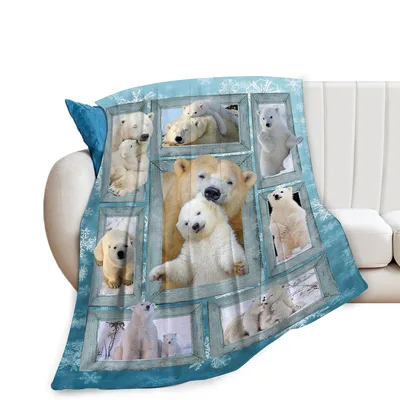 Polar Bear Mom Blanket for Cozy Bear Lovers