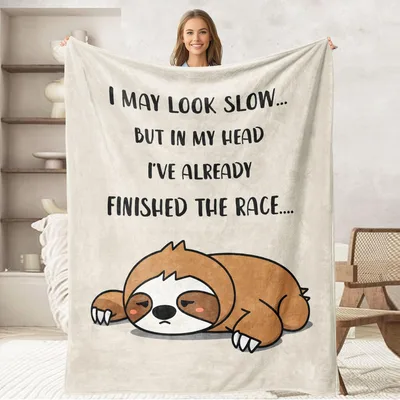 Funny Sloth Blanket: Slow Is Your Style