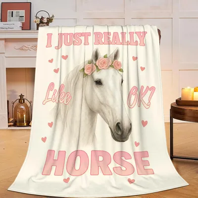 I Just Really Like Ok Blanket: Horse Lover Humor Throw