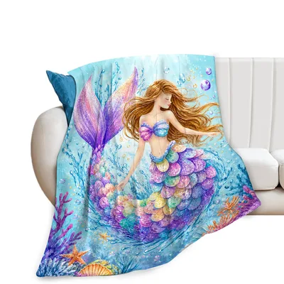Mermaid Ocean Underwater Blanket for Ocean Dreamers