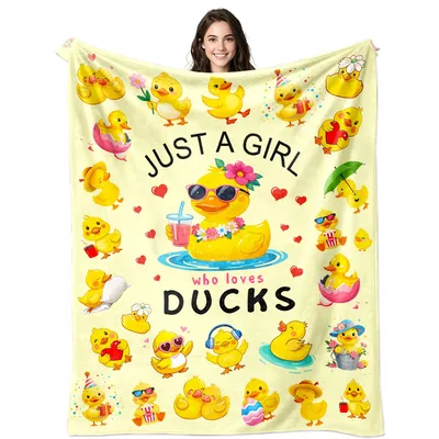 Sunny Duck Party Pals Blanket for Duck-Loving Fans