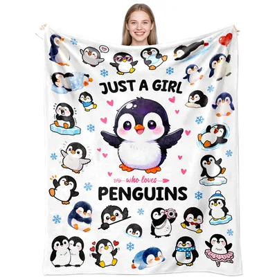Penguin Lover Blanket for Girls Who Adore Penguins