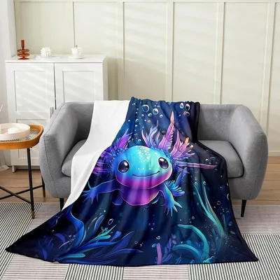 Underwater Axolotl Blanket for Ocean-Loving Friends