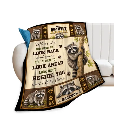 Spirit Animal Blanket: Raccoon Lover Throw