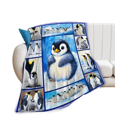 Penguin Collage Blanket for Penguin Lovers Everywhere