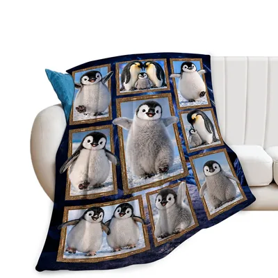 Baby Penguins Cute Blanket for Penguin Lovers and Gift-Givers