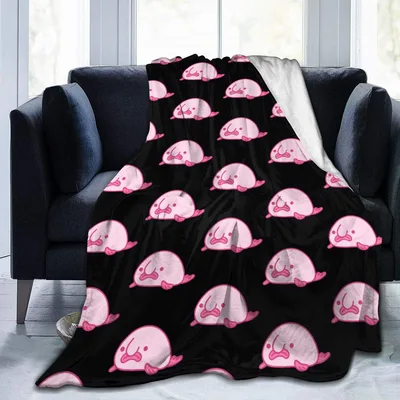 Pink Blobfish Blanket: Cute Animal Print for Cozy Days