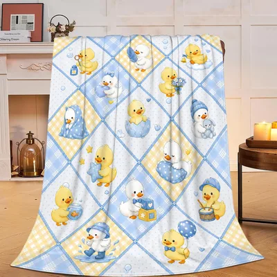 Ducklings Nursery Blanket: Soft Baby Duck Pattern