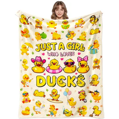 Ducks Lover Blanket: Just a Girl Who Loves Ducks
