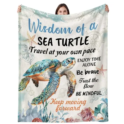 Sea Turtle Wisdom Blanket for Calm, Steady Days