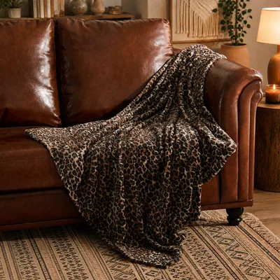 Leopard Print Cheetah Spots Blanket for Cozy Days