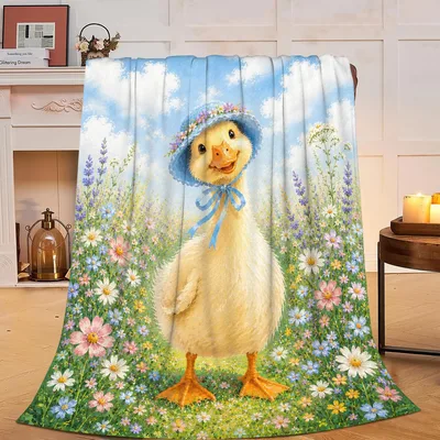 Spring Garden Duck Blanket for Cozy Days Outdoors