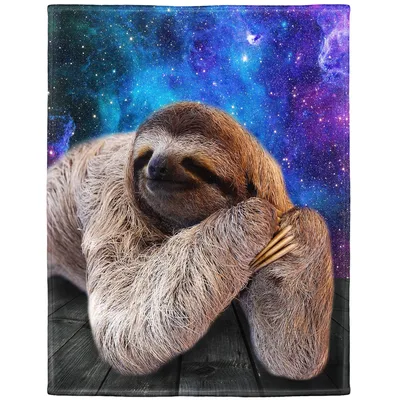 Galaxy Sloth Blanket for Cozy Lounging Nights