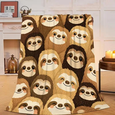 Sloth Pattern Blanket for Cozy Lazy Days
