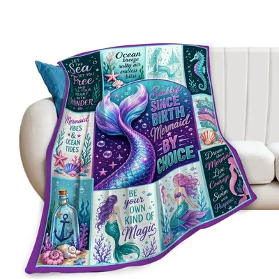 Ocean Lover Blanket: A Mermaid Tail Throw for Sea Dreamers