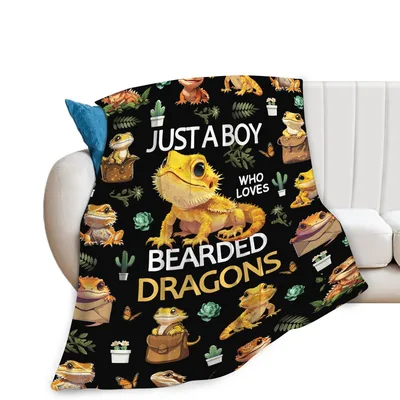 Bearded Dragon Dad Blanket: A Lizard-Loving Throw