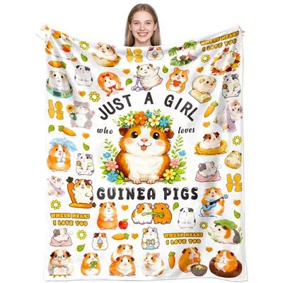 Wheek Means I Love You Blanket for Guinea Pig Fans