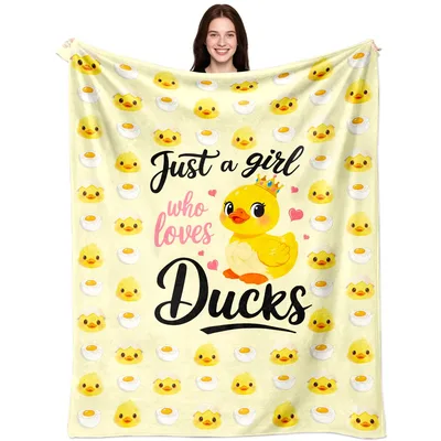Duckling Crown Pale Yellow Blanket for Duck Lovers