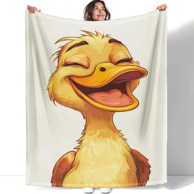 Laughing Duck Blanket for Cheerful Days and Gifts