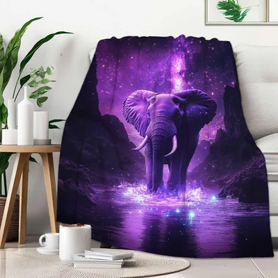 Starry Night Elephant Blanket for Dreamy Evenings