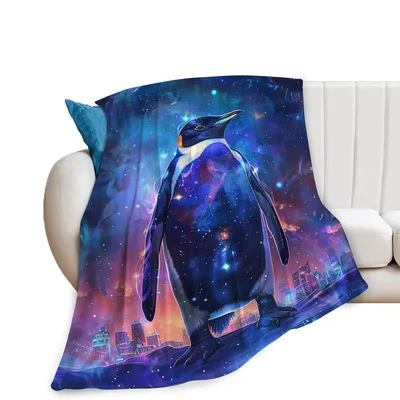 Cosmic Penguin Blanket with a Galaxy Glow