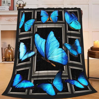 Blue Morpho Butterfly Blanket for Butterfly Lovers