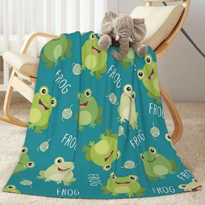 Frog Frog Frog Frog Blanket: Cute Frogs Throw