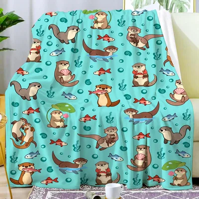 Sea Otter Pattern Blanket: Cute Marine Life Design for Kids and Adults