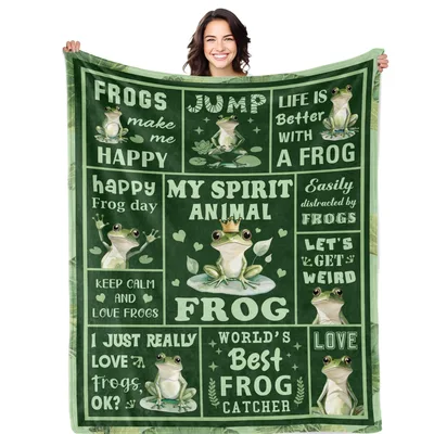 Frog Gift Blanket for Frog Lovers Everywhere