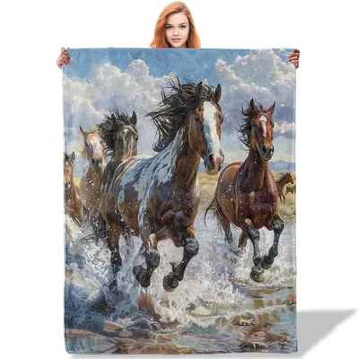 Wild Horses Running Blanket for Horse Lovers
