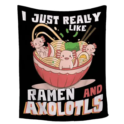 Axolotl and Ramen Blanket: A Cozy Pick for Fans